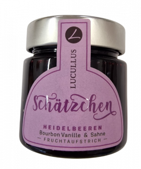 Heidelbeeren mit Bourbon Vanille und Sahne